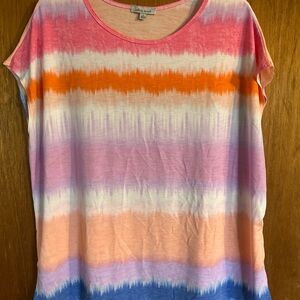 White Birch Colorful Striped Women's Top